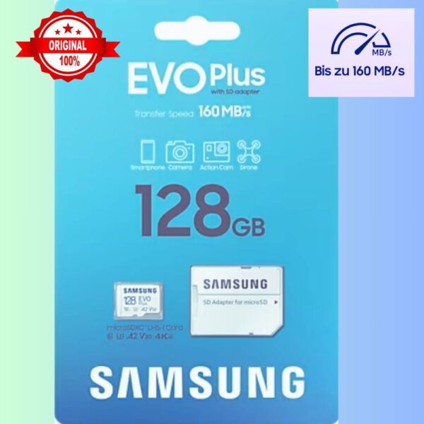 Samsung EVO Plus 128 GB microSD Speicherkarte