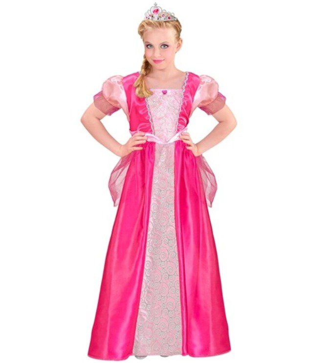 Prinzessinnenkostüm Mädchen mit Krone Karneval Geburtstag – Bild 9