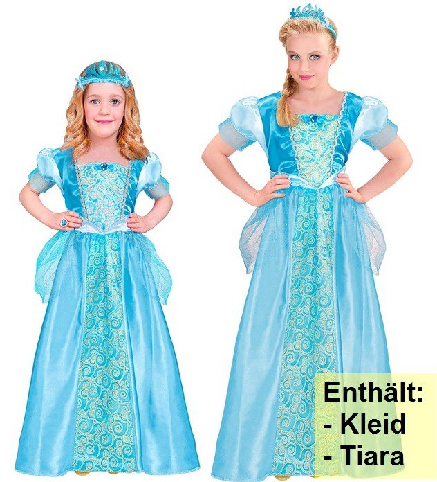 Prinzessinnenkostüm Mädchen mit Krone Karneval Geburtstag – Bild 3