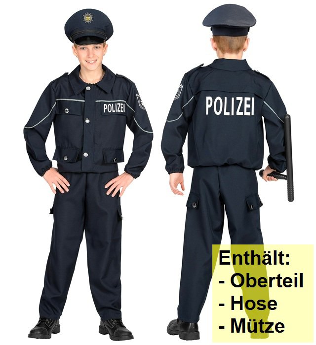 Polizei Kostüm Jungen – Deutscher Polizist Set Kinder – Bild 4