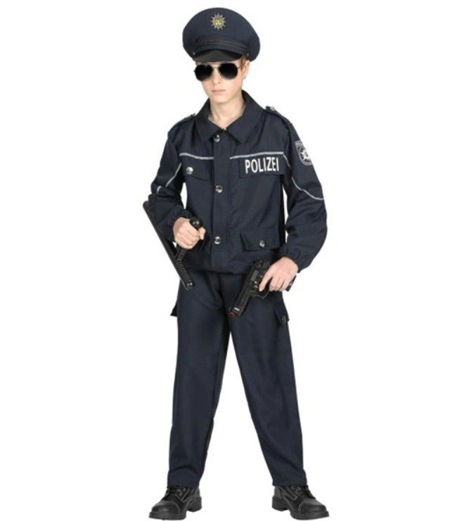 Polizei Kostüm Jungen – Deutscher Polizist Set Kinder
