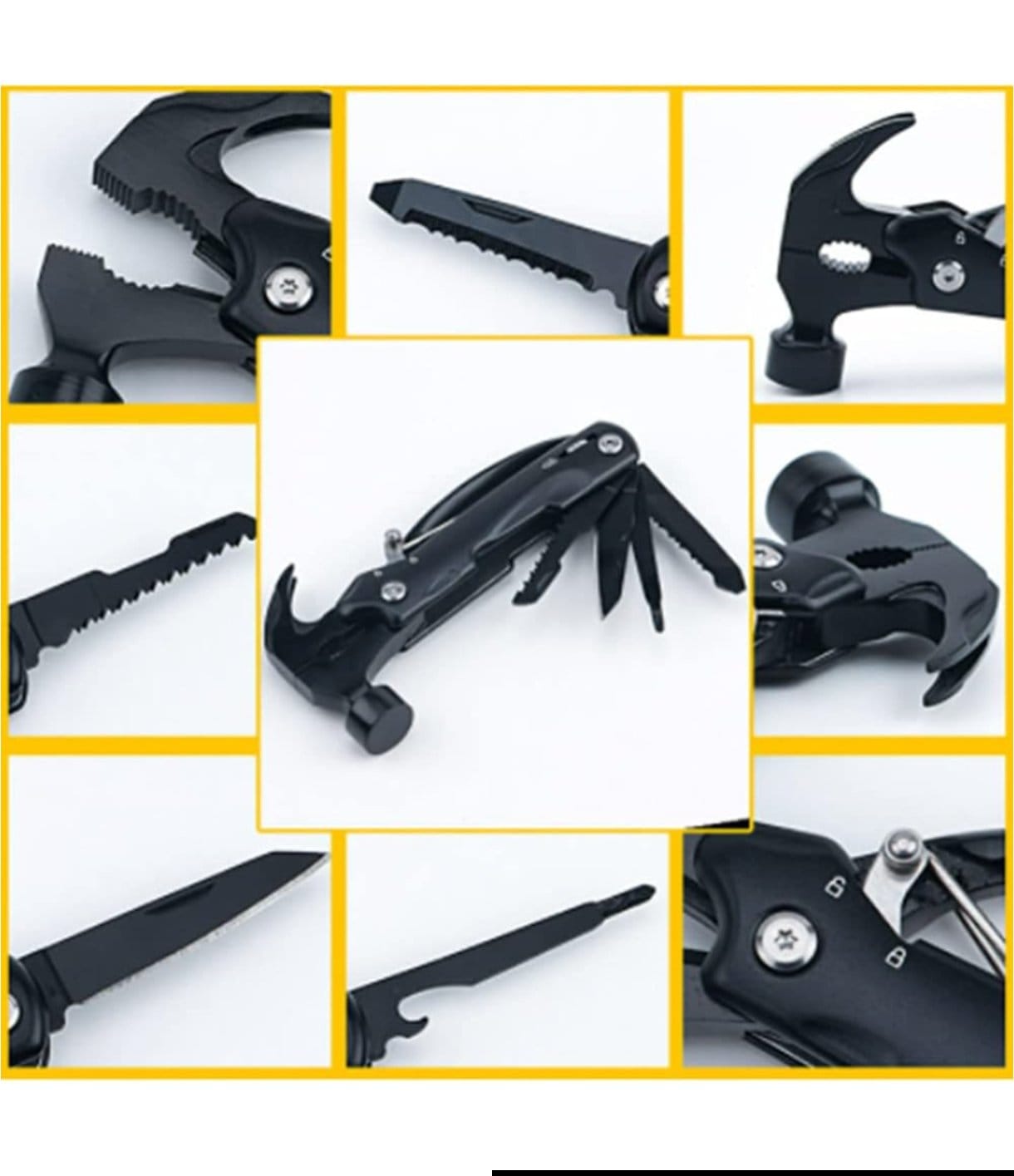 12in1 Multitool Hammer Edelstahl Zange Messer Säge Outdoor Camping Werkzeug – Bild 6