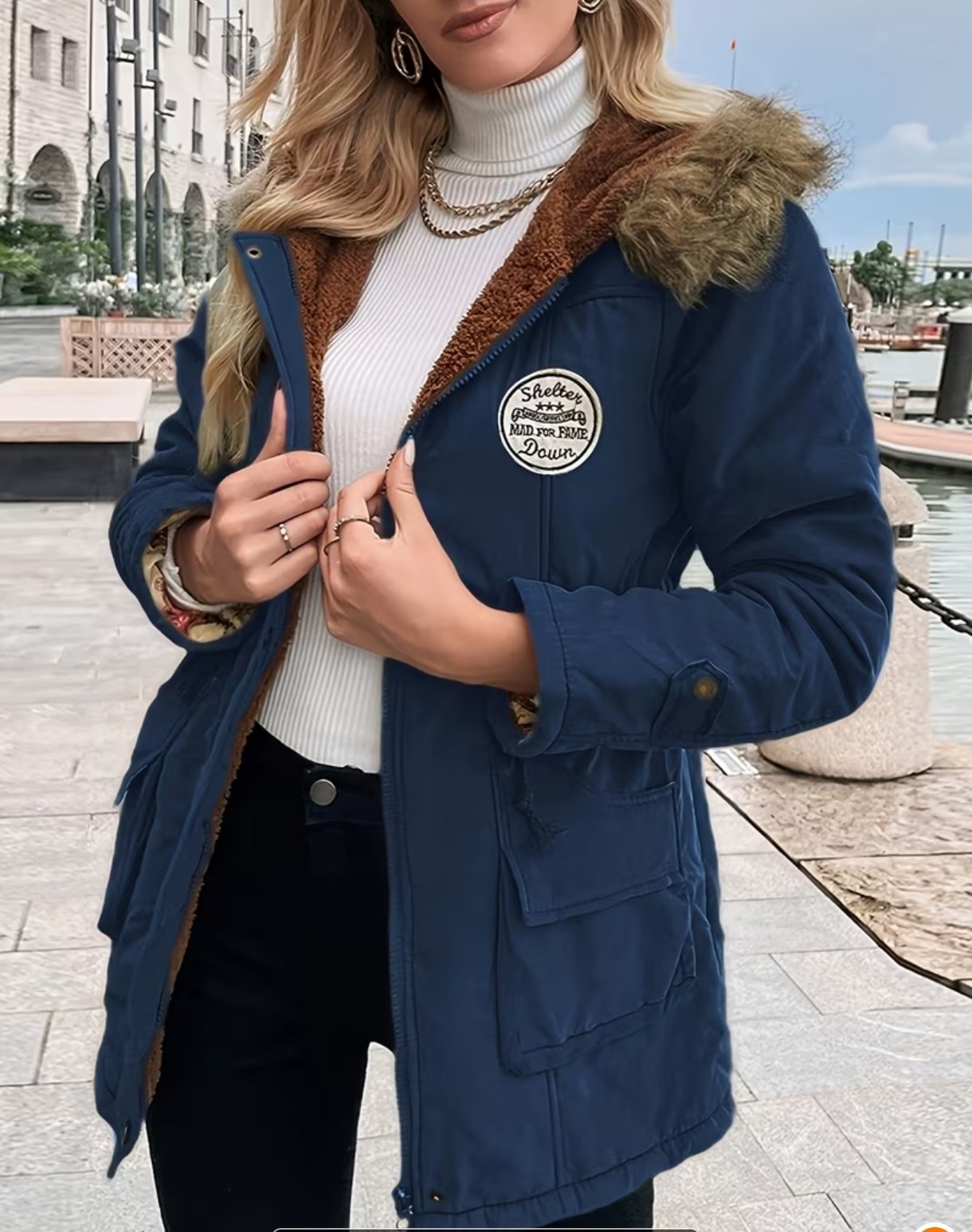 Damen Winterparka – Warme Winterjacke mit Kapuze
